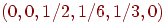 (0,0,1/2,1/6,1/3,0)
