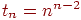 {t_n = n^{n-2}}