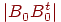 |B_0^{}
B_0^t|
