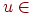 {u}\in