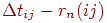 \Delta
t_{ij}-r_{n}(ij)