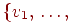 \{v_{1} \dts