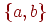 \{ a,b\}