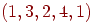 (1, 3, 2, 4, 1)