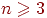 n\ge 3