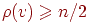 \rho (v)\ge
n/2
