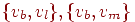 \{v_{b}, v_{l}\},\{v_{b},v_{m}\}