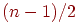 (n-1)/2