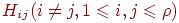 H_{ij} (i\ne j,1\le i,j\le \rho )