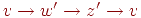 v\to w{'} \to z{'} \to v